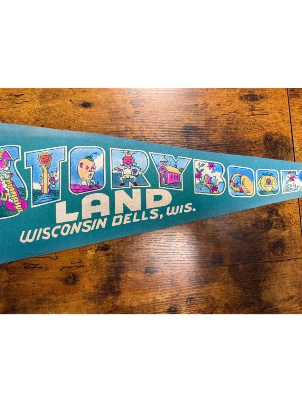 Vintage Storybook Land Wisconsin Dells, Wisconsin pennant